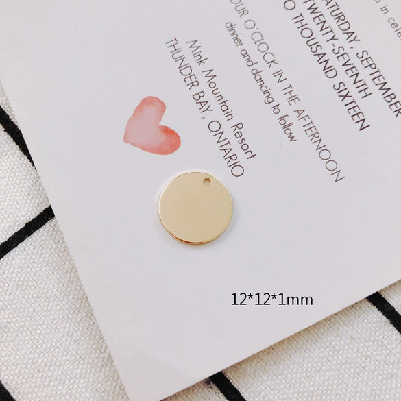 Jewelry Accessories Alloy Copper Electroplating Single Hanging Disc Pendant For Hair And Earrings