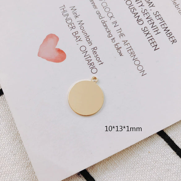 Jewelry Accessories Alloy Copper Electroplating Single Hanging Disc Pendant For Hair And Earrings