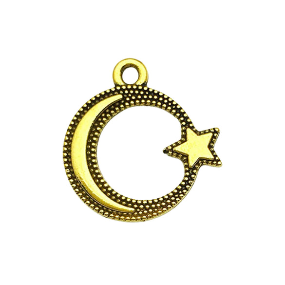 Jewelry Accessories Alloy Mixed Sun Moon Star Natural Style Electroplating Diy Bracelet Necklace Earrings Pendant