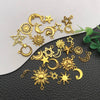 Jewelry Accessories Alloy Mixed Sun Moon Star Natural Style Electroplating Diy Bracelet Necklace Earrings Pendant