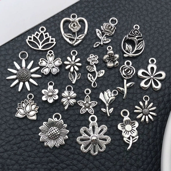 Jewelry Accessories Alloy Vintage Flower Pendant Electroplating
