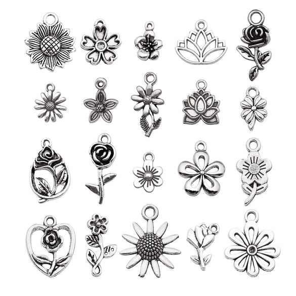 Jewelry Accessories Alloy Vintage Flower Pendant Electroplating
