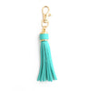 Jewelry Accessories Baotou Leather Bell Hat Tassel Edge Long Tassel Pu Artificial Leather Tassel Keychain Electroplating Solid Color