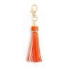 Jewelry Accessories Baotou Leather Bell Hat Tassel Edge Long Tassel Pu Artificial Leather Tassel Keychain Electroplating Solid Color