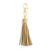 Jewelry Accessories Baotou Leather Bell Hat Tassel Edge Long Tassel Pu Artificial Leather Tassel Keychain Electroplating Solid Color