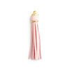 Jewelry Accessories Baotou Leather Bell Hat Tassel Edge Long Tassel Pu Artificial Leather Tassel Keychain Electroplating Solid Color