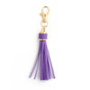 Jewelry Accessories Baotou Leather Bell Hat Tassel Edge Long Tassel Pu Artificial Leather Tassel Keychain Electroplating Solid Color
