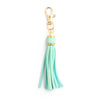 Jewelry Accessories Baotou Leather Bell Hat Tassel Edge Long Tassel Pu Artificial Leather Tassel Keychain Electroplating Solid Color