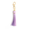 Jewelry Accessories Baotou Leather Bell Hat Tassel Edge Long Tassel Pu Artificial Leather Tassel Keychain Electroplating Solid Color