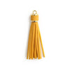 Jewelry Accessories Baotou Leather Bell Hat Tassel Edge Long Tassel Pu Artificial Leather Tassel Keychain Electroplating Solid Color