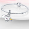 Jewelry Accessories Bracelet Beads Silver Plated Dripping Oil Design
