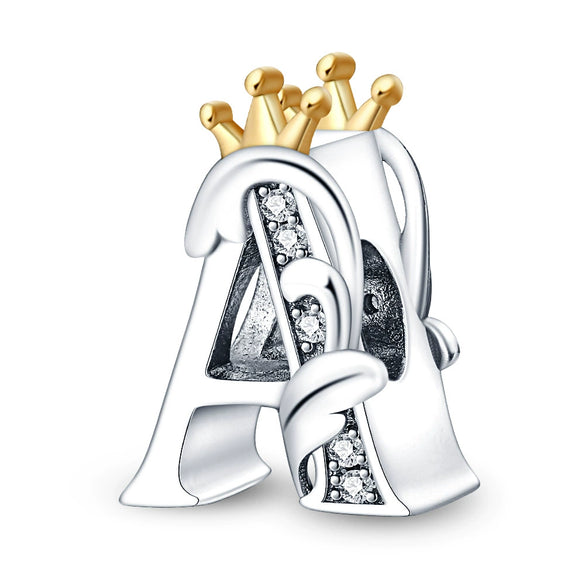 Jewelry Accessories Bracelet Copper Plated 925 Silver Original Design Dripping Oil Letter Pendant Beads