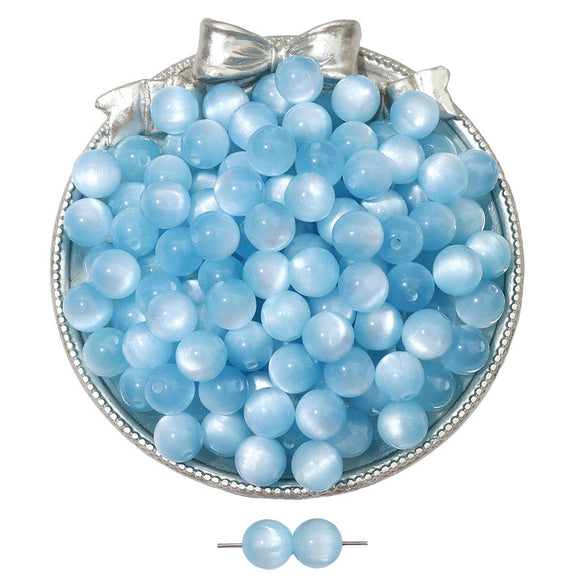 Jewelry Accessories Bracelet Diy Handmade Beaded Material With Plastic And Resin Round Bead Imitation Cat Eye
