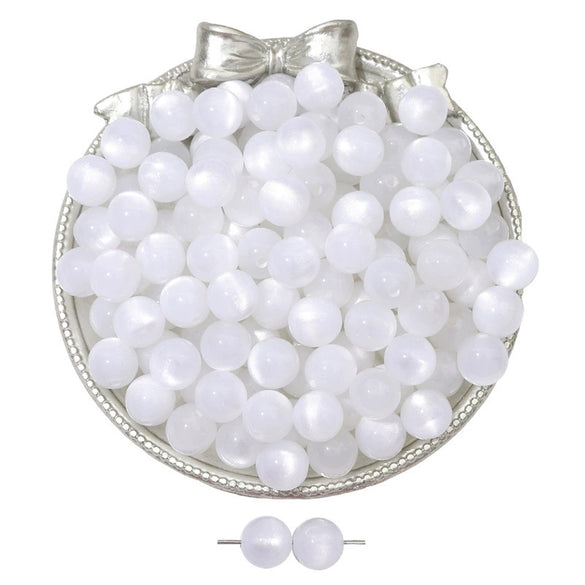 Jewelry Accessories Bracelet Diy Handmade Beaded Material With Plastic And Resin Round Bead Imitation Cat Eye