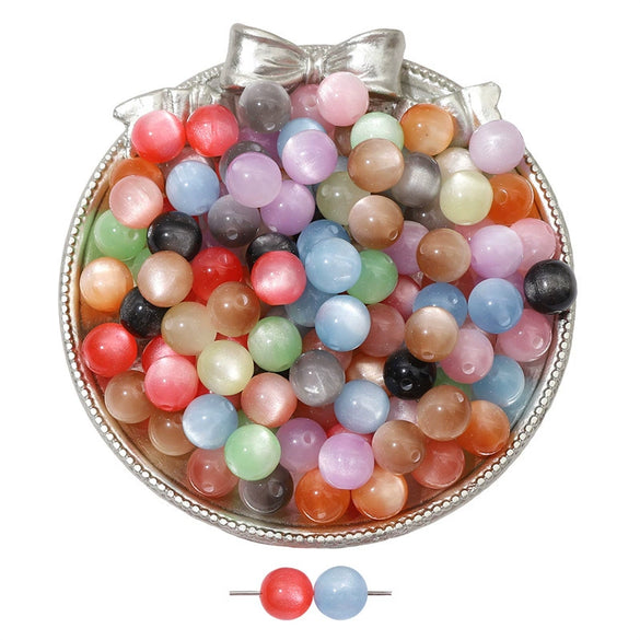 Jewelry Accessories Bracelet Diy Handmade Beaded Material With Plastic And Resin Round Bead Imitation Cat Eye