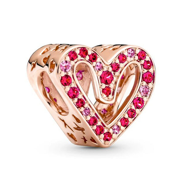 Jewelry Accessories Bracelet Metal Beaded With Love Painting Oil Exquisite Rose Totem Pattern Electroplating