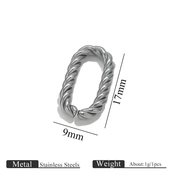 Jewelry Accessories Bracelet Necklace Connecting Buckle Geometric Oval Chain Titanium Steel Goldplated Stainless Steel Electroplated Totem Minimalist