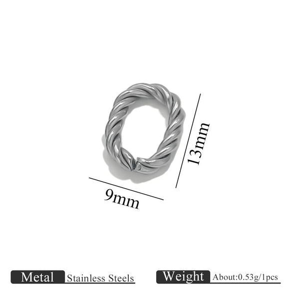 Jewelry Accessories Bracelet Necklace Connecting Buckle Geometric Oval Chain Titanium Steel Goldplated Stainless Steel Electroplated Totem Minimalist