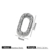 Jewelry Accessories Bracelet Necklace Connecting Buckle Geometric Oval Chain Titanium Steel Goldplated Stainless Steel Electroplated Totem Minimalist