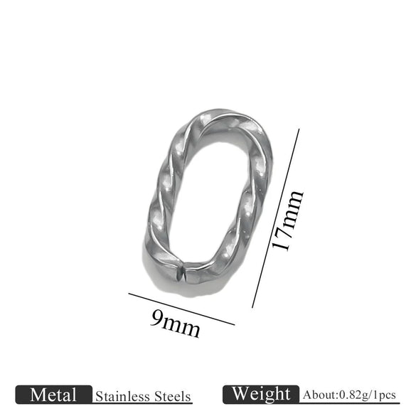 Jewelry Accessories Bracelet Necklace Connecting Buckle Geometric Oval Chain Titanium Steel Goldplated Stainless Steel Electroplated Totem Minimalist