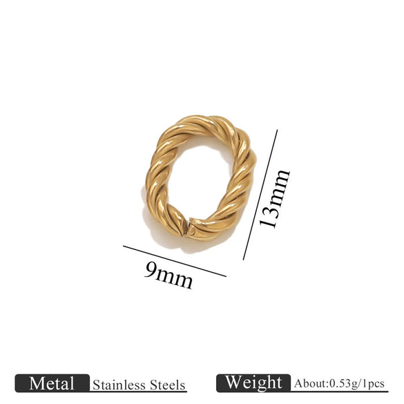 Jewelry Accessories Bracelet Necklace Connecting Buckle Geometric Oval Chain Titanium Steel Goldplated Stainless Steel Electroplated Totem Minimalist