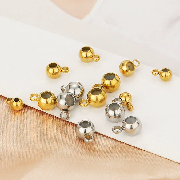 Jewelry Accessories Bracelet Necklace Made Of 18K Real Gold And Stainless Steel With Round Silicone Nonslip Adjustable Positioning Beads Electroplated And Handmade