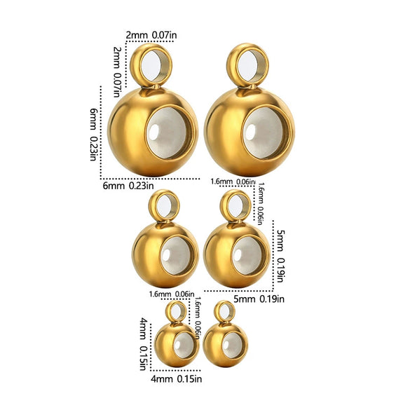 Jewelry Accessories Bracelet Necklace Made Of 18K Real Gold And Stainless Steel With Round Silicone Nonslip Adjustable Positioning Beads Electroplated And Handmade