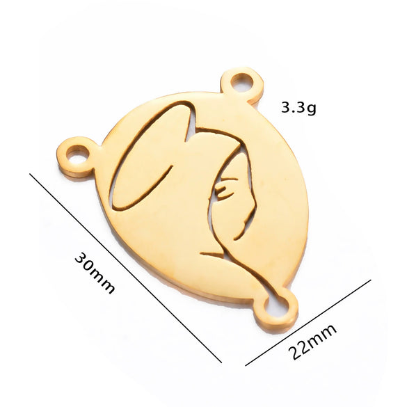 Jewelry Accessories Bracelet Pendant Titanium Steel Oval Triangular Electroplating Polishing