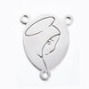 Jewelry Accessories Bracelet Pendant Titanium Steel Oval Triangular Electroplating Polishing