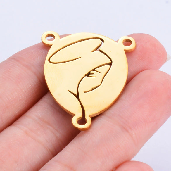 Jewelry Accessories Bracelet Pendant Titanium Steel Oval Triangular Electroplating Polishing