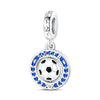 Jewelry Accessories Bracelet 925 Silver Cupronickel Plated Lucky Football Hanging Beads Dripping Oil Design