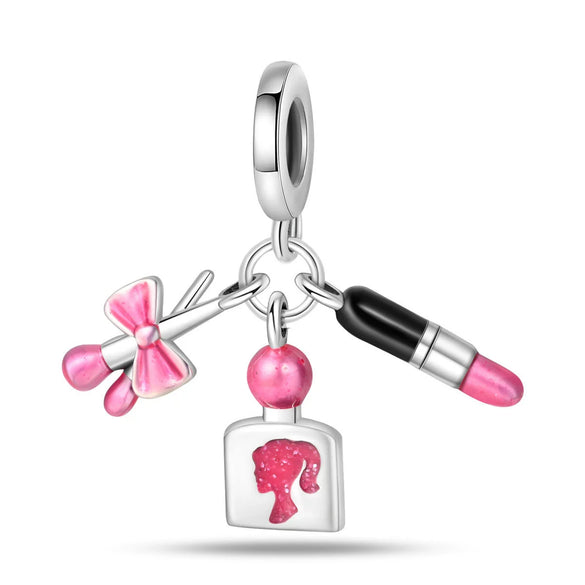 Jewelry Accessories Bracelet Silver Plated Heart Pendant Beads Dripping Oil Original Design