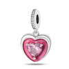 Jewelry Accessories Bracelet Silver Plated Heart Pendant Beads Dripping Oil Original Design
