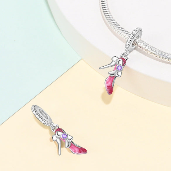 Jewelry Accessories Bracelet Silver Plated Heart Pendant Beads Dripping Oil Original Design