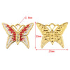 Jewelry Accessories Butterfly Pendant Dripping Oil Stainless Steel Love Pattern Diy Handmade Necklace Accessory