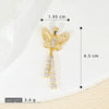 Jewelry Accessories Butterfly Pendant Earrings Necklace Copper Electroplated Micropaved Zircon Animals Zodiac Cartoon Style