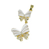 Jewelry Accessories Butterfly Pendant Earrings Necklace Copper Electroplated Micropaved Zircon Animals Zodiac Cartoon Style