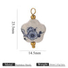 Jewelry Accessories Ceramic Pendant Stainless Steel Handmade Totem Curved Needle Earrings
