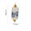 Jewelry Accessories Ceramic Pendant Stainless Steel Handmade Totem Curved Needle Earrings