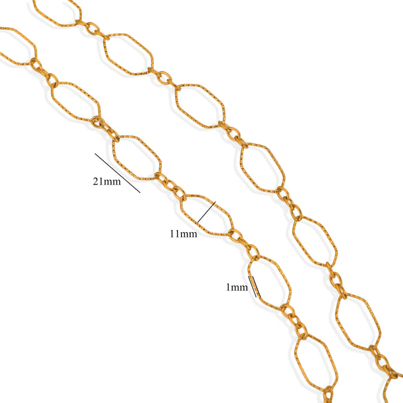 Jewelry Accessories Chain Stainless Steel Handmade Electroplated 18K Real Gold