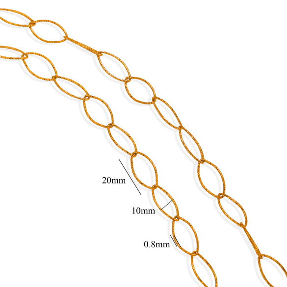 Jewelry Accessories Chain Stainless Steel Handmade Electroplated 18K Real Gold