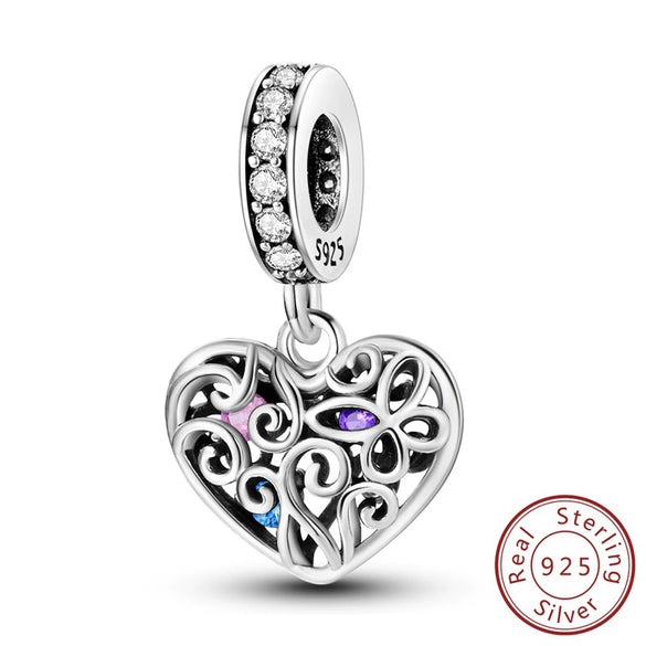 Jewelry Accessories Charm Love Eternal Star And Moon Safety Chain Pendant Bracelet Beads 925 Sterling Silver Dripping Oil Original Design Animal Style