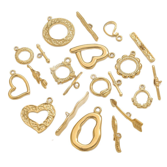 Jewelry Accessories Connection Buckle Stainless Steel Electroplating Gold Finishing