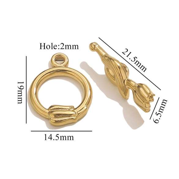 Jewelry Accessories Connection Buckle Stainless Steel Electroplating Gold Finishing