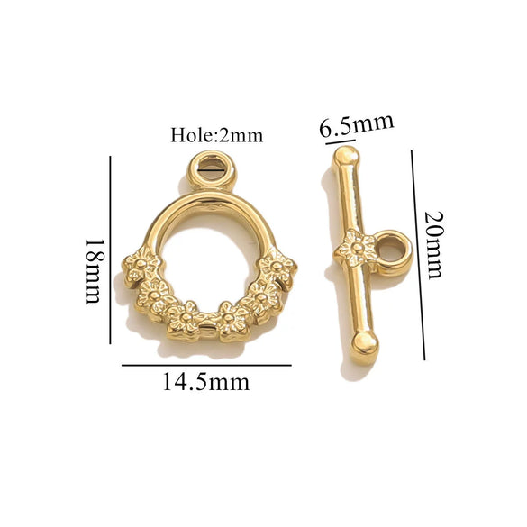Jewelry Accessories Connection Buckle Stainless Steel Electroplating Gold Finishing