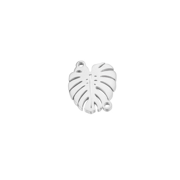 Jewelry Accessories Connector Stainless Steel Leaves Fine Polishing