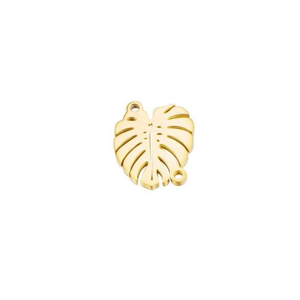 Jewelry Accessories Connector Stainless Steel Leaves Fine Polishing