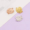 Jewelry Accessories Connector Stainless Steel Leaves Fine Polishing