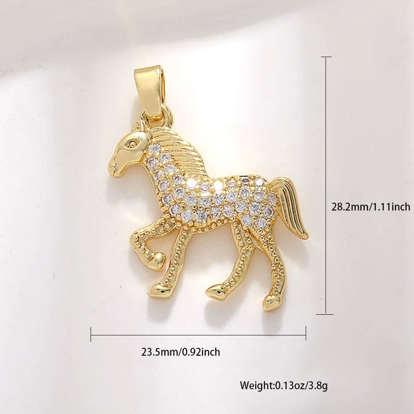 Jewelry Accessories Copper Animal Zodiac Pendant Necklace With Electroplating