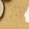 Jewelry Accessories Copper Constellation Small Pendant Charm Earrings Diy Bracelet Necklace With Zirconia